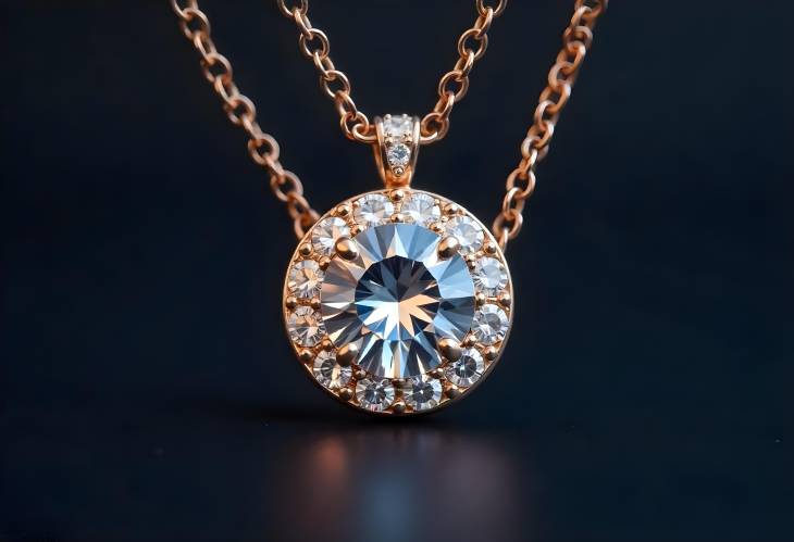 Elegant Diamond Pendant Isolated for Luxurious Jewelry Showcases